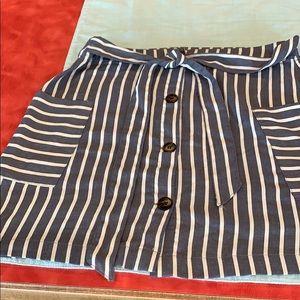 Altar’d State Blue and White Striped Skirt